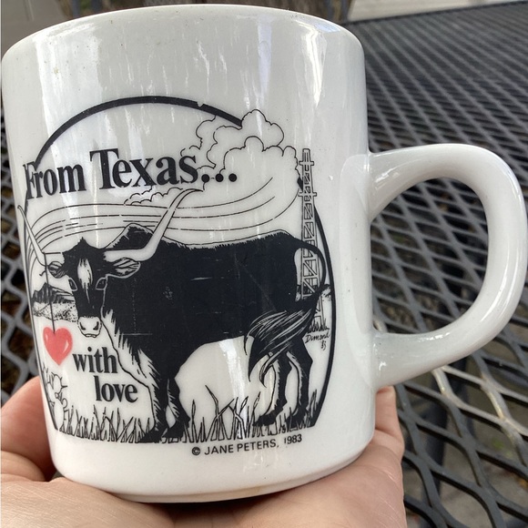 Vintage 1983 "From Texas... with love" Souvenir Coffee Mug - Picture 1 of 11